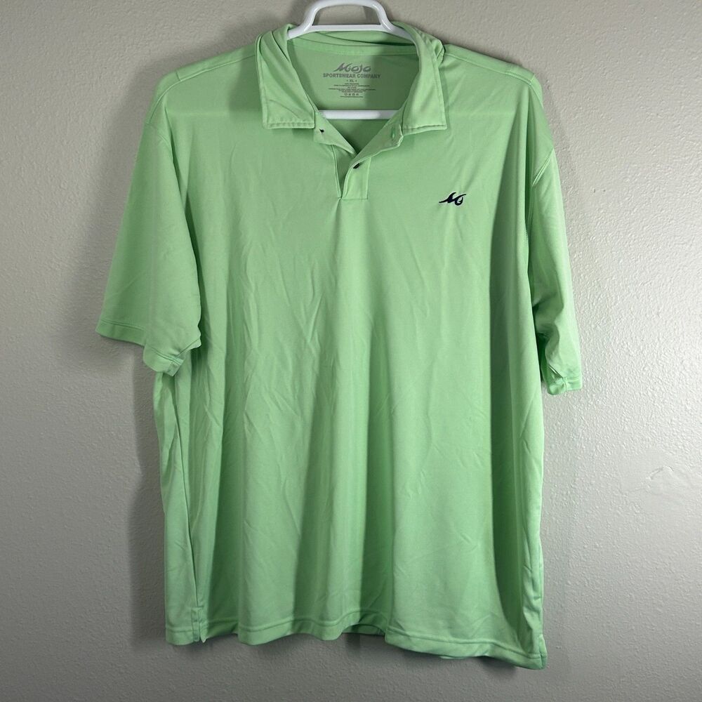 Men's Mojo Sportswear Light Green Short Sleeve Polo Shirt XL